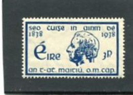 IRELAND/EIRE - 1938  3 D  TEMPERANCE CRUSADE  MINT NH - Unused Stamps