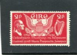 IRELAND/EIRE - 1939  2 D  US CONSTITUTION  MINT NH - Unused Stamps
