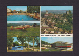 CPSM Morestel Piscine écrite Aérodrome - Morestel