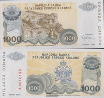 Croatia Pick-number: R30a Uncirculated 1994 1.000 Dinara - Croatie