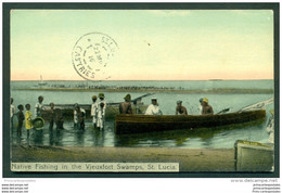 CPA Ste Lucia Native Fishing In The Vieuxfort Swamps - Sainte-Lucie