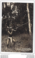 CPA Carte Photo Dayak The Lone Wooden Blow Pipe Poison Tipped Arrow - Maleisië