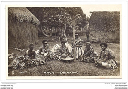 CPA Carte Photo Fidji Kava Drinking - Figi