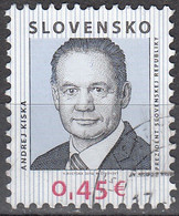 Slovensko 2014 Président Andrey Kiska O Cachet Rond - Oblitérés