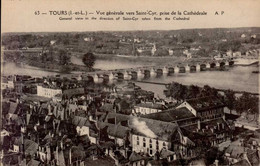 TOURS    ( INDRE )    VUE GENERALE VERS SAINT-CYR, PRISE DE LA CATHEDRALE - Semblançay