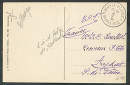 N°135 - 1 Centime Em. 1915 Obl. Sc BAARLE-HERTOG BAARLE-DUC * + Pays-Bas 5c.  Sur C.V Du 8-V-1916 Vers La France. TB  - - Autres & Non Classés