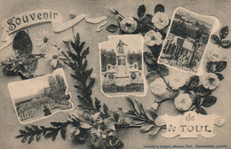 Souvenir De Toul - Multivues, Fleurs - Edition Gerdolle Et Briquet - Carte De 1915 - Santé