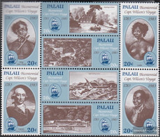 Palau-Islands 29-36 Eighth Block (complete Issue) Unmounted Mint / Never Hinged 1983 Landing Of Captain Wilson - Palau