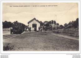 CPA 44 Tharon Plage La Gare Et Le Train - Tharon-Plage