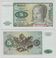 T142409 Banknote 5 DM Deutsche Mark Ro. 269a Schein 2.Januar 1970 KN B 0501218 M - 5 Deutsche Mark