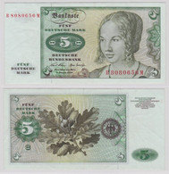 T143768 Banknote 5 DM Deutsche Mark Ro. 269a Schein 2.Januar 1970 KN B 8080656 M - 5 Deutsche Mark