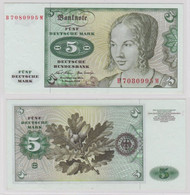 T144333 Banknote 5 DM Deutsche Mark Ro. 269a Schein 2.Januar 1970 KN B 7080995 M - 5 Deutsche Mark