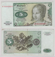 T144712 Banknote 5 DM Deutsche Mark Ro. 285a Schein 2.Januar 1980 KN B 7649888 S - 5 Deutsche Mark