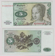 T144833 Banknote 5 DM Deutsche Mark Ro. 285a Schein 2.Januar 1980 KN B 2568091 R - 5 DM