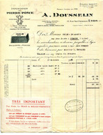 69.LYON.IMPORTATION DE PIERRE PONCE.TALC.TELLURINE.A.DOUSSELIN 10 RUE CHENAVARD.COMPTOIR D'ACHATS A LIPARI.SICILE. - Drogerie & Parfümerie