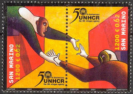 San Marino 2001 50 Years Of UNHCR Set Of 2 MNH - Altri & Non Classificati