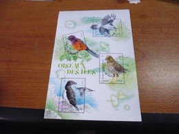 F 5460 OBLITERATION RONDE  SUR TIMBRE GOMME ORIGINE BLOC OISEAUX - Used Stamps