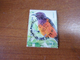 5461 OBLITERATION RONDE  SUR TIMBRE GOMME ORIGINE ISSU  BLOC OISEAUX - Used Stamps