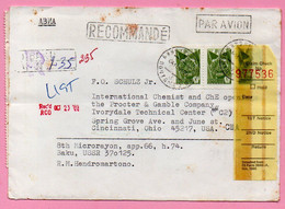 Letter - USSR To USA, 1989., Air Mail / Registrated Letter (P&G) - Lettres & Documents