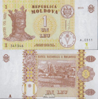 Moldawien Pick-Nr: 21 Bankfrisch 2015 1 Leu - Moldavië