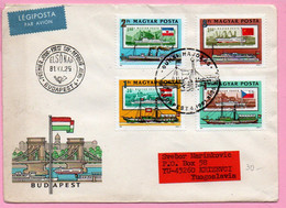 Letter - Stamp Ships / Postmark Premier Jour/First Day/Dunai Hajozas, Budapest, 1981., Hungary, Air Mail - Cartas & Documentos