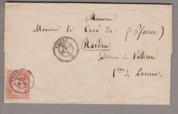 CH Heimat VD Vevey 1861-10-30 Brief Nach Reiden Mit 15Rp. Strubel Zu#24G - Lettres & Documents