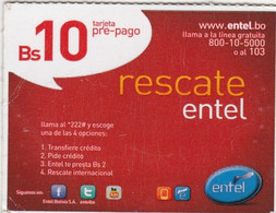 Bolivia, BO-EMV-276B, Rescate Entel, 2 Scans.   No Point After Code Number - Bolivia