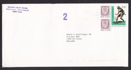 Finland: Cover To Netherlands, 1994, 3 Stamps, Statue, Sculpture, Art, Heraldry, Cancel '2' (traces Of Use) - Briefe U. Dokumente