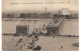 L100H344 - Bordeaux - 27 Vue Prise De La Place Bourgogne - Le Pont De Pierre - La Bastide - Bordeaux