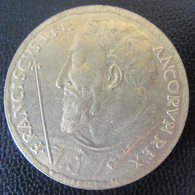Médaille François 1er En Bronze Florentin Doré - Franciscus 1er Ancorum Rex / Devicit Fortunam Virtute - Royaux / De Noblesse