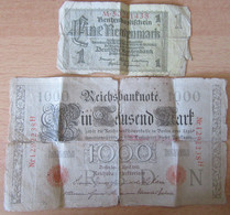 Allemagne / Deutschland - 2 Billets Dont 1000 Mark 1910 - Usagés - Verzamelingen