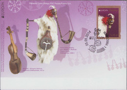 POLAND 2014 Mi 4676 EUROPA CEPT Musical Instrument Bagpipes Violin FDC - Cartas & Documentos