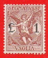 1924 (4) Segnatasse Per Vaglia Soggetti Allegorici Lire 1 Nuovo Linguellato - Strafport Voor Mandaten