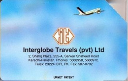 TELIPS : M05 Rs100 Interglobe Travels Plane (horizontal) MINT - Pakistan