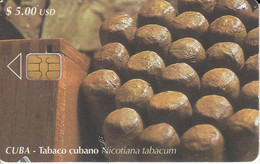 186  TARJETA DE CUBA DEL TABACO CUBANO $5 (PURO-CIGARS) - Cuba