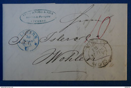 H22 SUISSE BELLE LETTRE 1833 LUZERN POUR UN INDUSTRIEL CONNU DE WOHLEN + AFFRANCHISSEMANT BLEU INTERESSANT - ...-1845 Prephilately