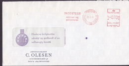 Denmark C. OLSEN, Avedøreholmen Hvidovre Slogan Flamme 'Intertest' 'B 1159' KØBENHAVN 1973 Meter Cover Brief - Frankeermachines (EMA)