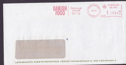 Denmark LANDBRUGETS AFSÆTNINGSUDVALG Slogan Flamme 'DANISH FOOD' 'P.B.341' KØBENHAVN 1972 Meter Cover Brief - Maschinenstempel (EMA)