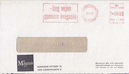 Denmark MAGASIN Kongens Nytorv Slogan Flamme 'Læg Vejen Gennem Magasin' 'B 1099' KØBENHAVN V. 1972 Meter Cover Brief - Frankeermachines (EMA)