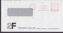 Denmark 2F FREDERIK FIEDLER Slogan Flamme 'Kvalitetsmøbelstoffer' '26' KØBENHAVN NV. 1972 Meter Cover Brief - Maschinenstempel (EMA)