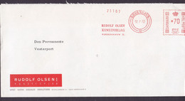 Denmark RUDOLF OLSEN Kunstforlag Slogan Flamme 'Rudolf Olsen Kunstforlag' '292' KØBENHAVN 1972 Meter Cover Brief - Maschinenstempel (EMA)