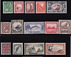 NUOVA ZELANDA 1935/36 NEW ZEALAND  MLH* SG 556/569   VERY FINE SUPERB STAMP - Ongebruikt