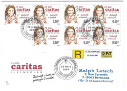 Luxembourg 2007 Caritas - Covers & Documents