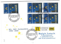 Luxembourg 2008 BCL BCE Euro - Storia Postale