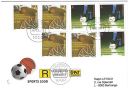 Luxembourg 2008 Sports Basketball Football ¦ Soccer ¦ Sport - Brieven En Documenten