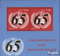 UNO - Genf Block29 (kompl.Ausg.) Postfrisch 2010 65 Jahre UNO - Unused Stamps