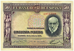 ESPAÑA - 50 Pesetas - 22.07.1935 - Pick 88 - Santiago Ramon Y Cajal - II Republica - 50 Pesetas