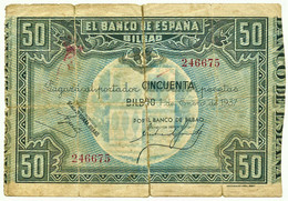 ESPAÑA - 50 Pesetas - 01.01.1937 - Bilbao - GUERRA CIVIL WAR - 50 Pesetas