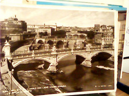 ROMA PONTE VITTORIO EMANUELE  S ANGELO ED UMBERTO VB1938 TARGHETTA VIAGGIANDO SERVITEVI TELEGRAMMI TRENO HX3928 - Bruggen