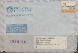 1987 COVER FROM HUNGARY  TO INDIA FRANKED WITH STAMPS ON CASTLE/ARCHITECTURE.BUILDING - Lettres & Documents